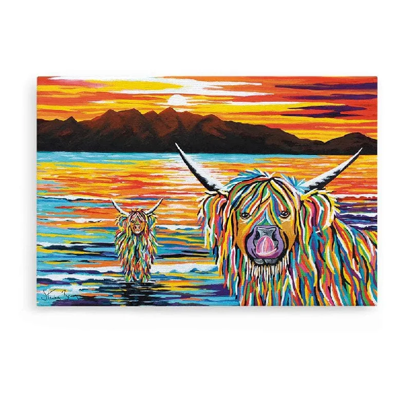 Handmade wooden wall tapestry-Isla & Arran McCoo - Canvas Prints