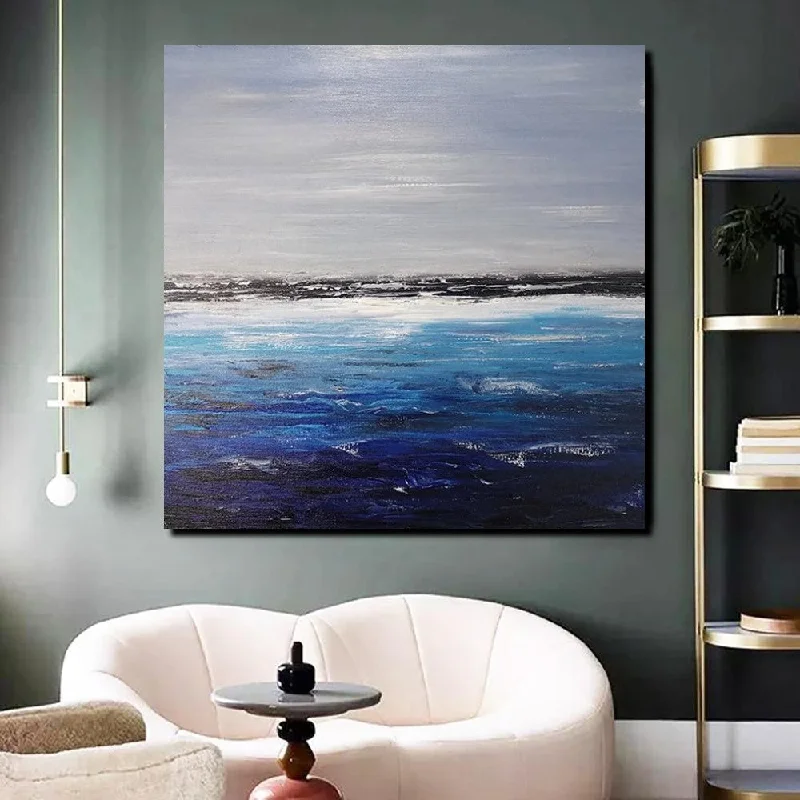 Elegant silk wall shelf-Large Paintings for Dining Room, Bedroom Wall Painting, Original Landscape Paintings, Simple Acrylic Paintings, Seascape Canvas Paintings