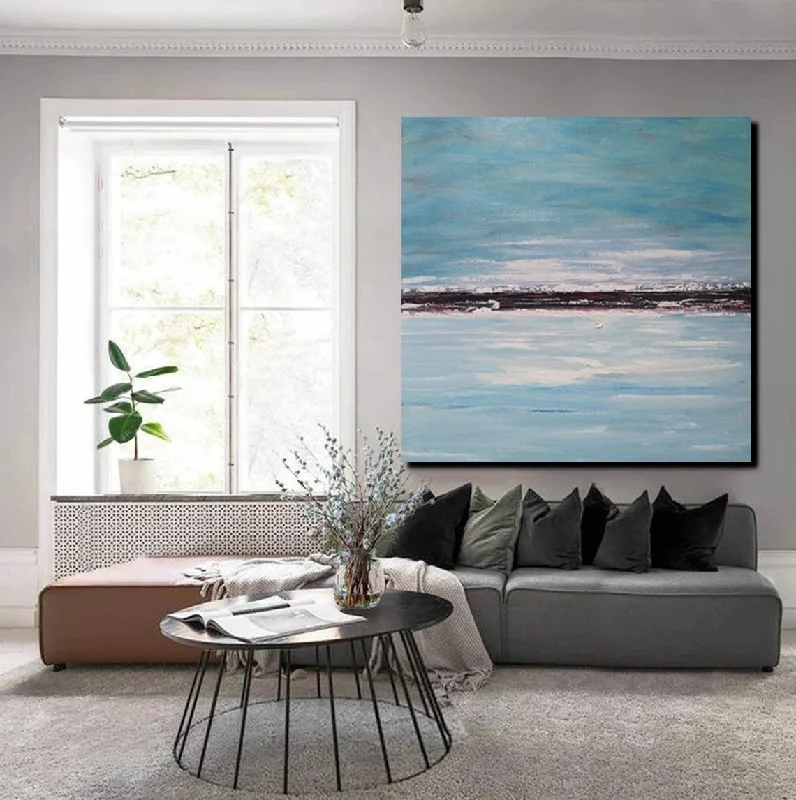 Large abstract wall art-Large Paintings for Sale, Simple Abstract Paintings, Seascape Acrylic Paintings, Living Room Wall Art Painting, Original Landscape Paintings