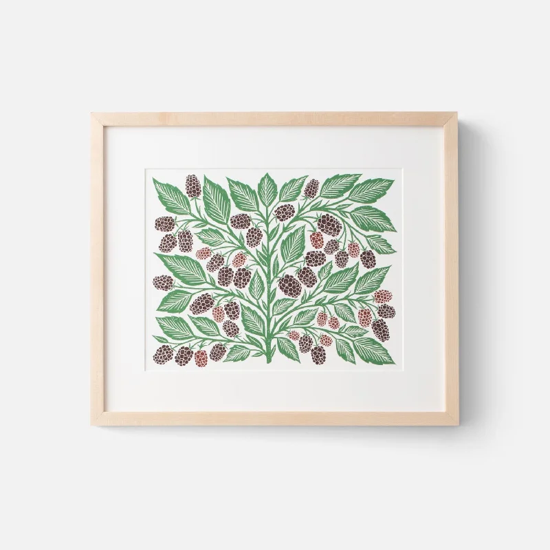 Minimalist beige wall art-Marionberries Print