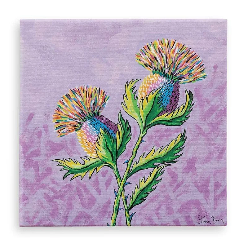 Modern steel wall shelf-McThistles - Canvas Prints