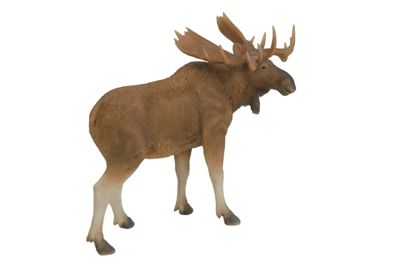 Contemporary ceramic wall mirror-Moose Standing