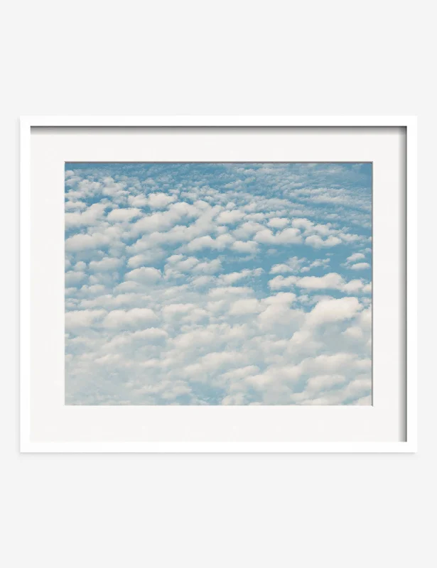 Modern velvet accent cushion-O'Keefe Clouds Photography Print by Carley Rudd