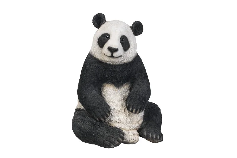 Modern steel wall hook set-Panda Sitting XL Polyresin Statue