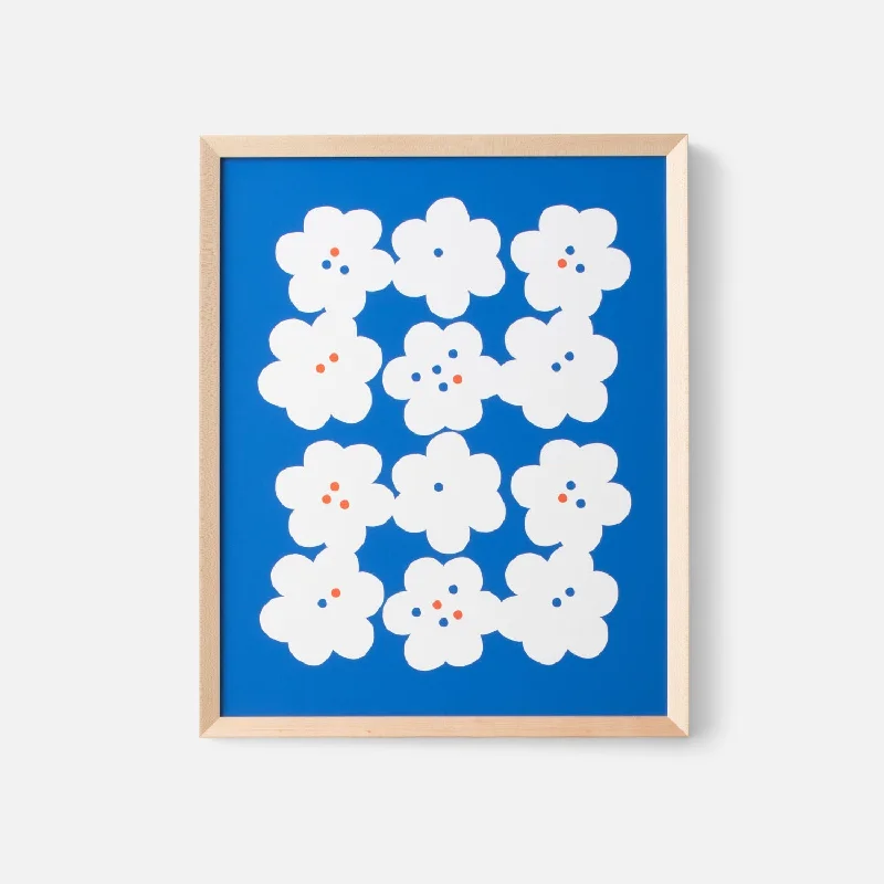 Contemporary ceramic wall art-Paper Flower Print