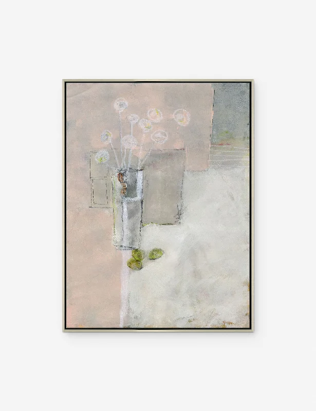 Unique farmhouse vase decor-Pastel Still Life Print by Jill Krasner