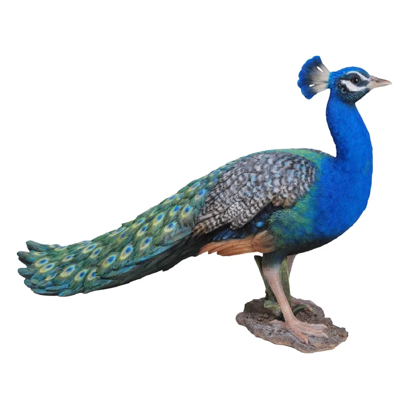 Handcrafted wooden wall art-Peacock