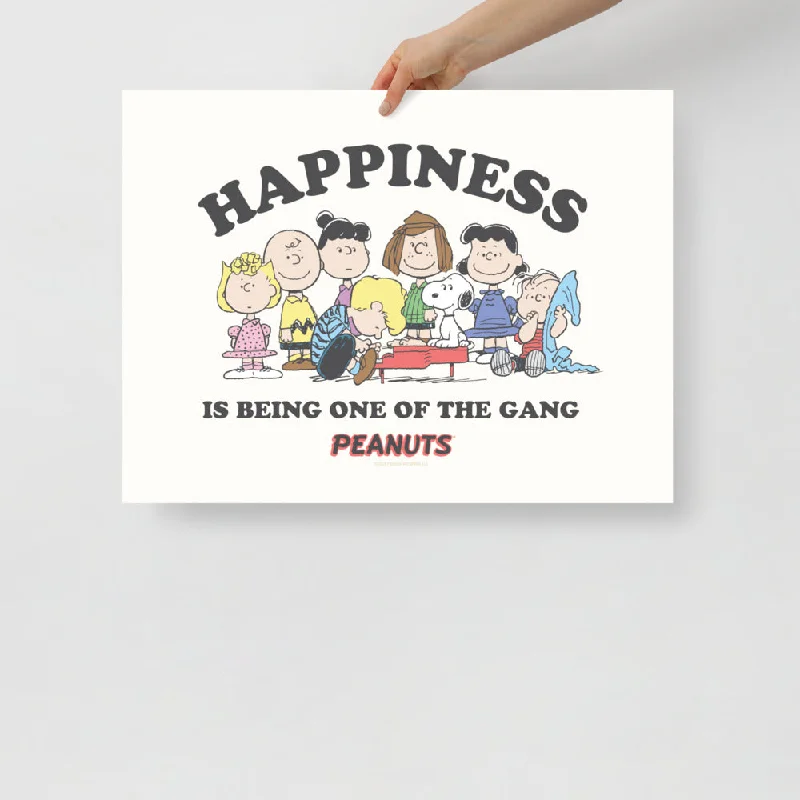 Contemporary glass shelf decor-Peanuts Happiness Is Premium Poster