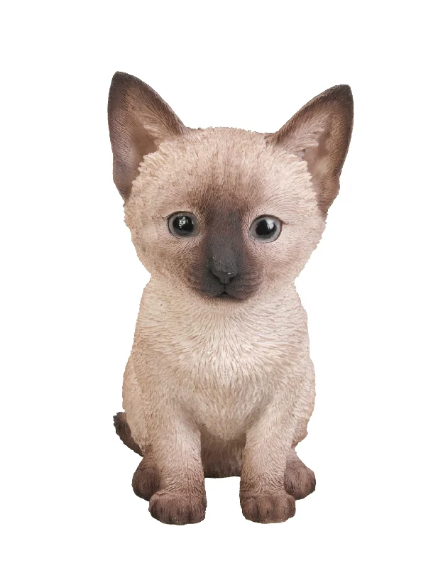 Contemporary matte wall hook-Siamese Kitten Statue