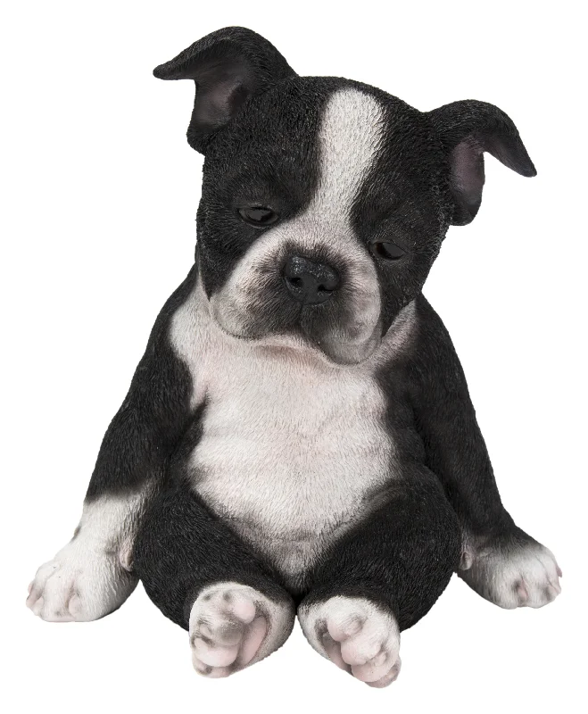 Unique bohemian wall tapestry-Boston Terrier Sitting Sleepy Statue