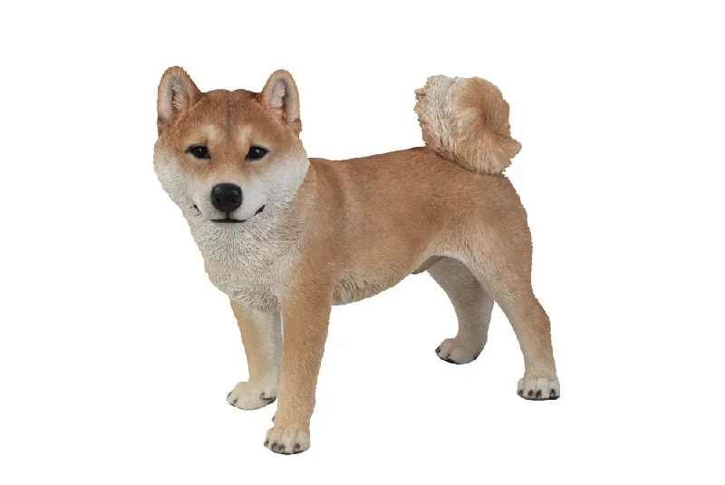 Small copper wall shelf-Standing Shiba Inu Statue