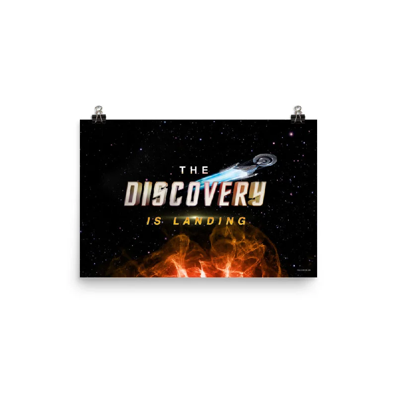 Rustic oak wall shelf-Star Trek: Discovery The Discovery Is Landing Premium Matte Paper Poster