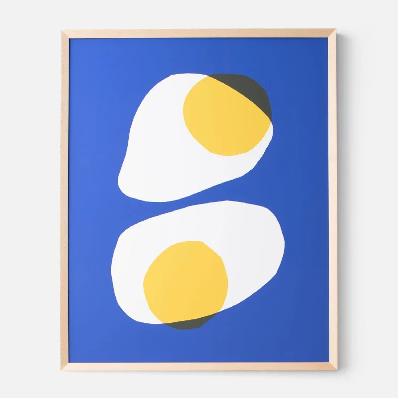 Handmade wooden wall shelf-Sunny Side Up Print