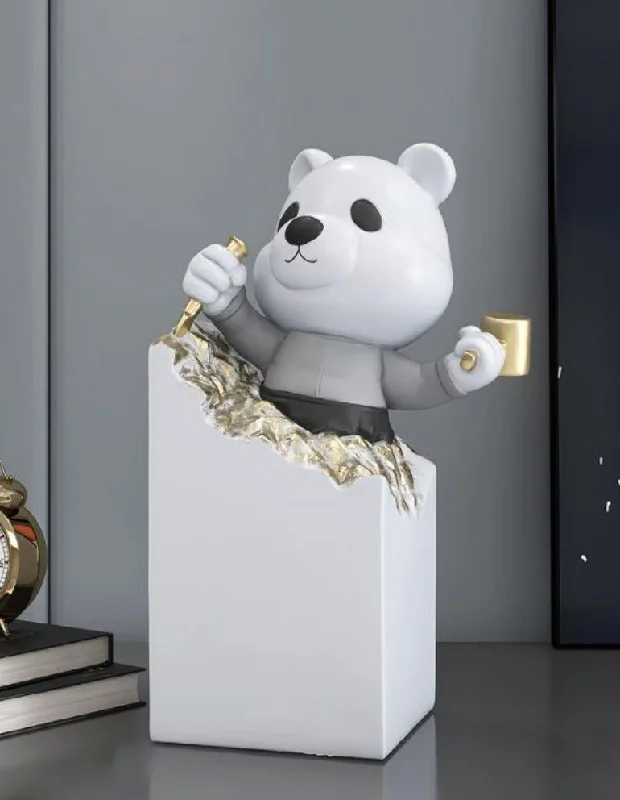 Minimalist white wall vase-TEDDY