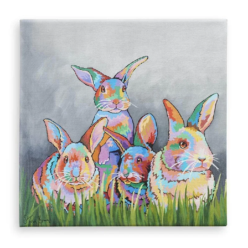 Large abstract wall shelf-The McBunnies - Canvas Prints