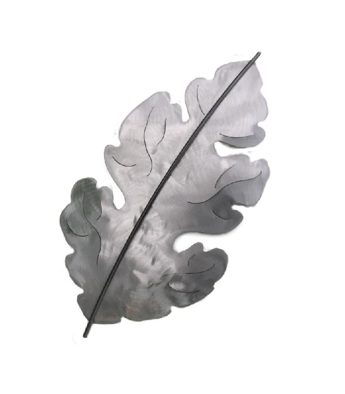 Minimalist gray table figurine-XL Shiny Leaf