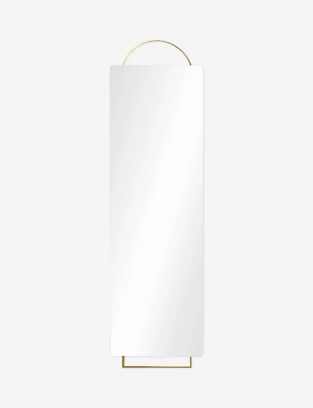 Contemporary ceramic wall art-Adorn Full Length Mirror by Ferm Living