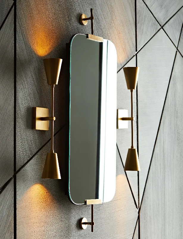 Contemporary glass wall art-Arteriors Madden Mirror