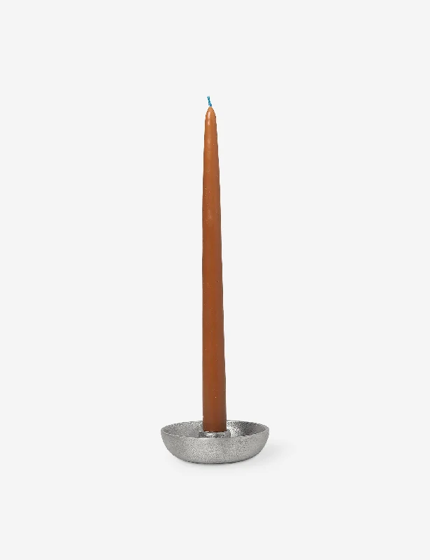 Minimalist white wall vase-Bowl Candle Holder by Ferm Living