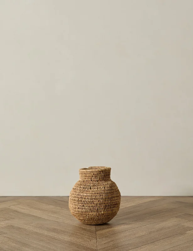 Rustic oak wall art-Buhera Basket by Mbare