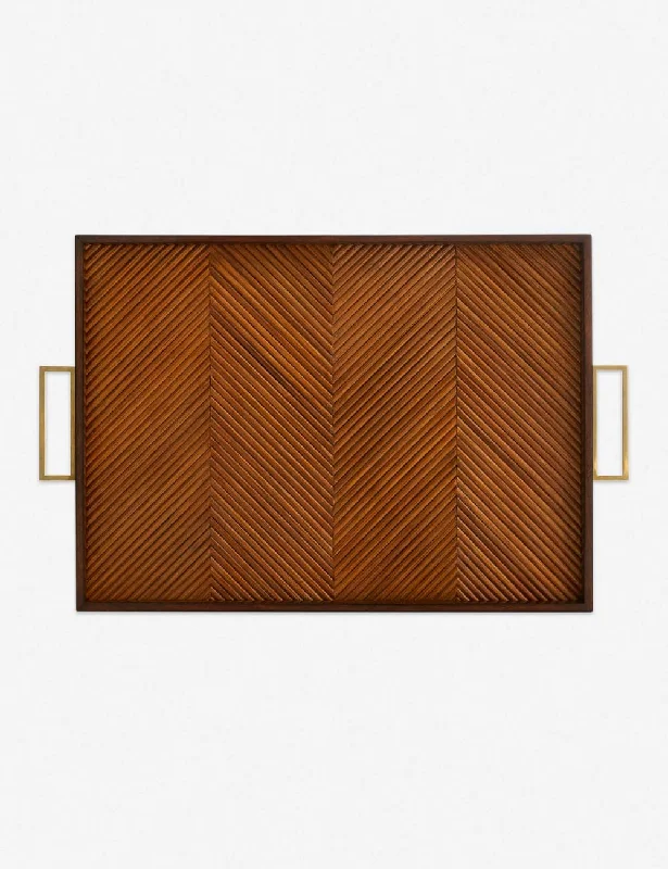 Minimalist white wall art-Caribe Tray by Arteriors