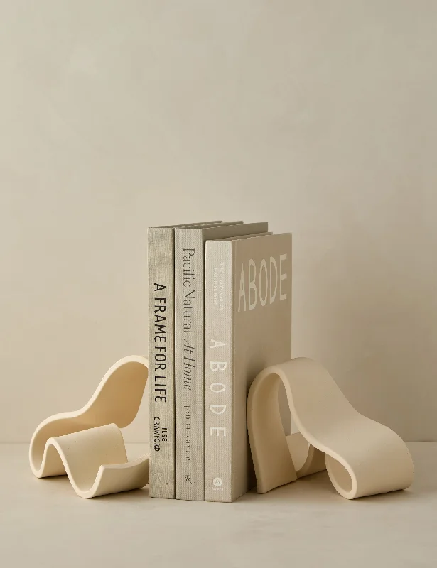 Large abstract wall art-Fettu Bookends (Set of 2) by SIN