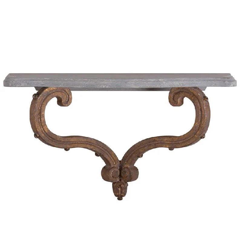 Contemporary matte wall vase-French Glam Bracket Console Shelf