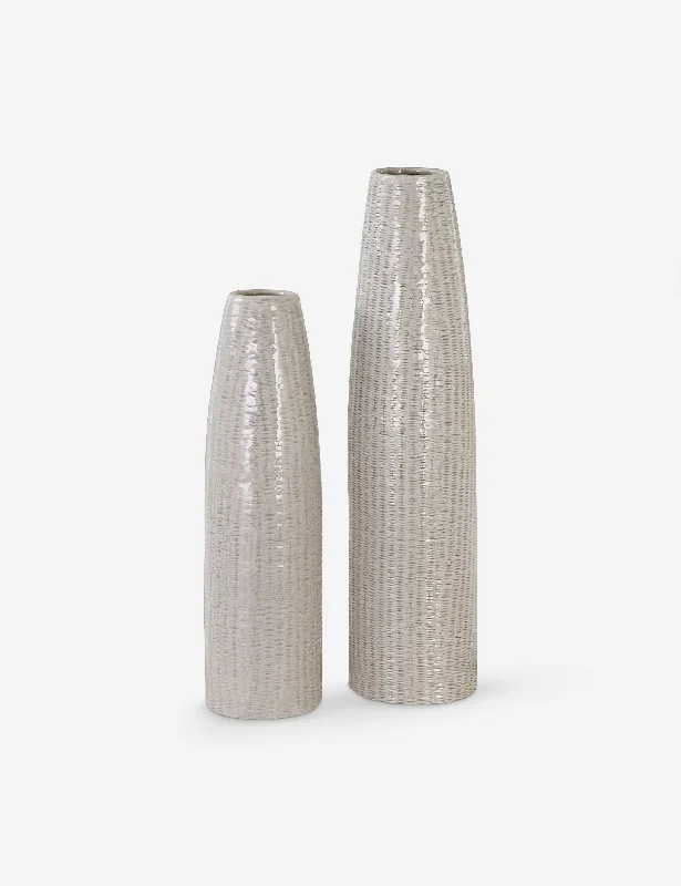 Minimalist white wall art-Henning Decorative Vases (Set of 2)