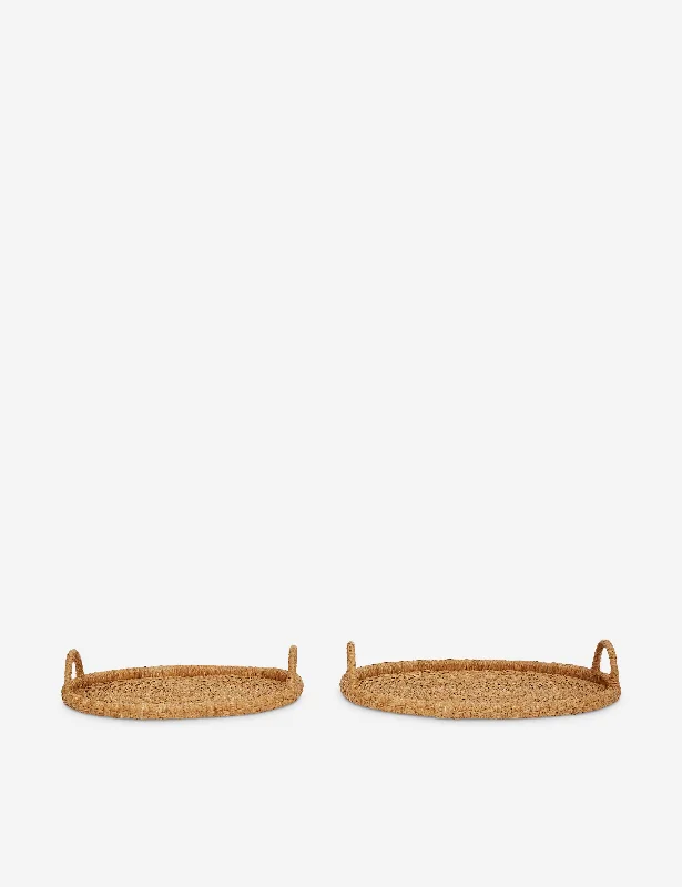 Handmade jute wall hook-Kiona Trays (Set of 2)