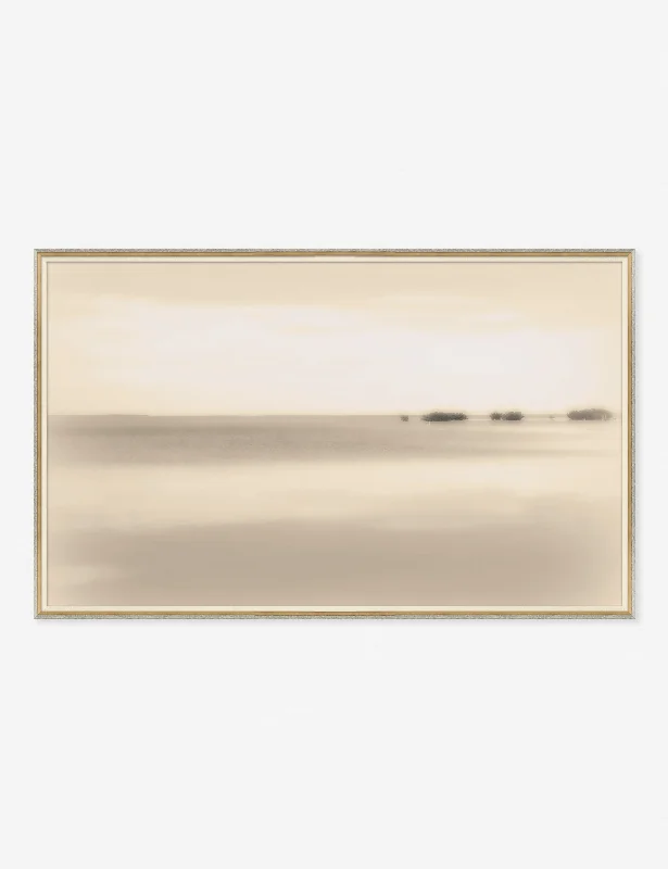 Large geometric wall shelf-Landscape in Sepia Wall Art