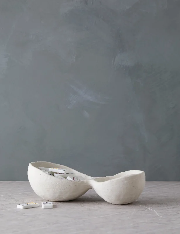 Large abstract wall art-Nabra Double Bowl by Nur Ceramics