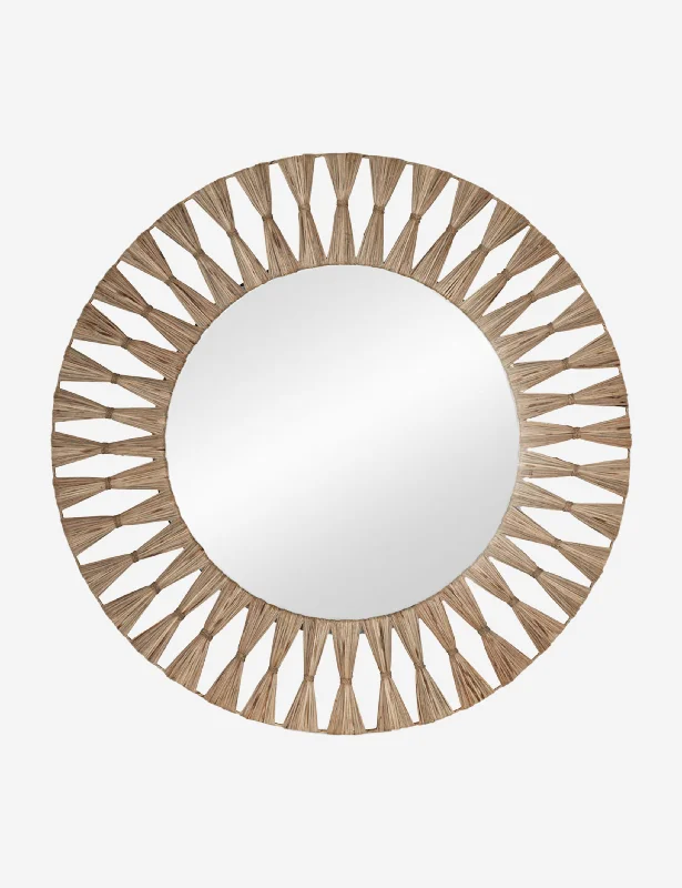 Large geometric wall shelf-Ricki Round Mirror