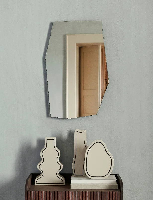 Contemporary matte wall shelf-Shard Mirror by Ferm Living