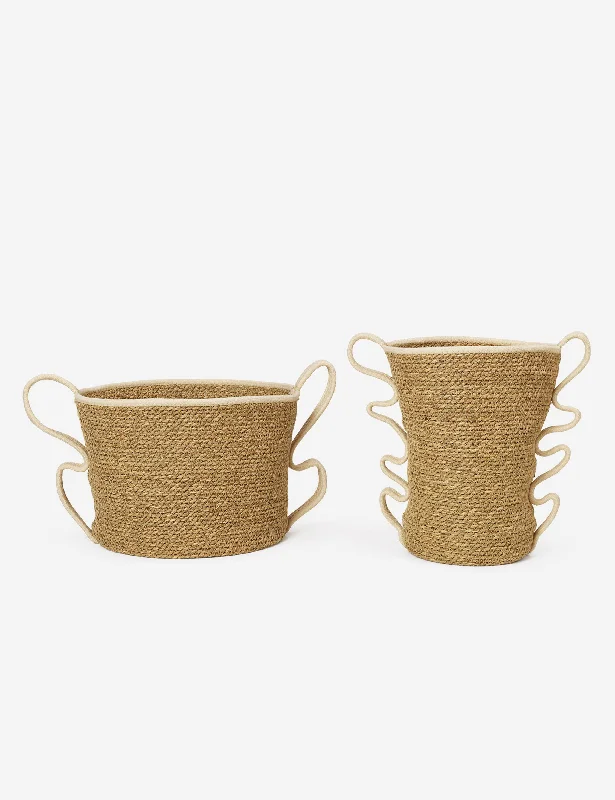 Unique bohemian wall tapestry-Verso Baskets (Set of 2) by Ferm Living