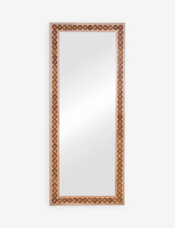 Minimalist white photo frame-Wellsley Floor Mirror