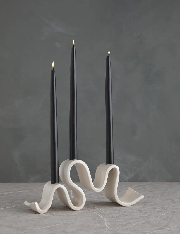 Minimalist white wall art-Wyat Candelabra by SIN