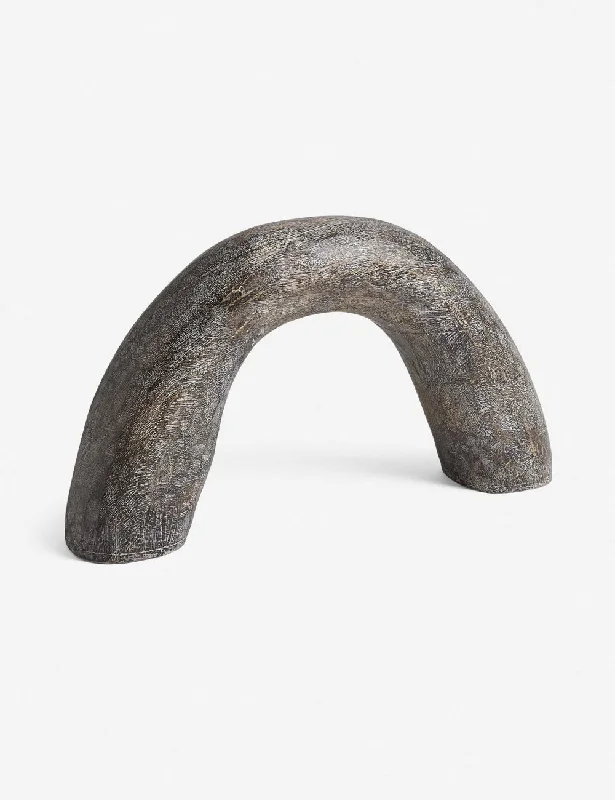 Contemporary ceramic wall art-Salette Wooden Arch by Lemieux et Cie